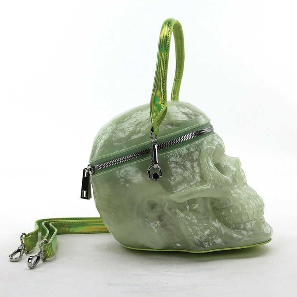 Skull Purse that Glows In The Dark!! Looks like Grave Digger! LAST ONE! - Picture 3 of 7